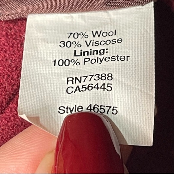 J. Crew Wool Straight Pencil Skirt Red Maroon 8 Medium - Picture 7 of 8